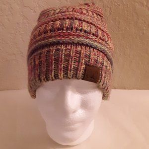 C C Exclusives Multicolor Diagonal Stitch Beanie Cap